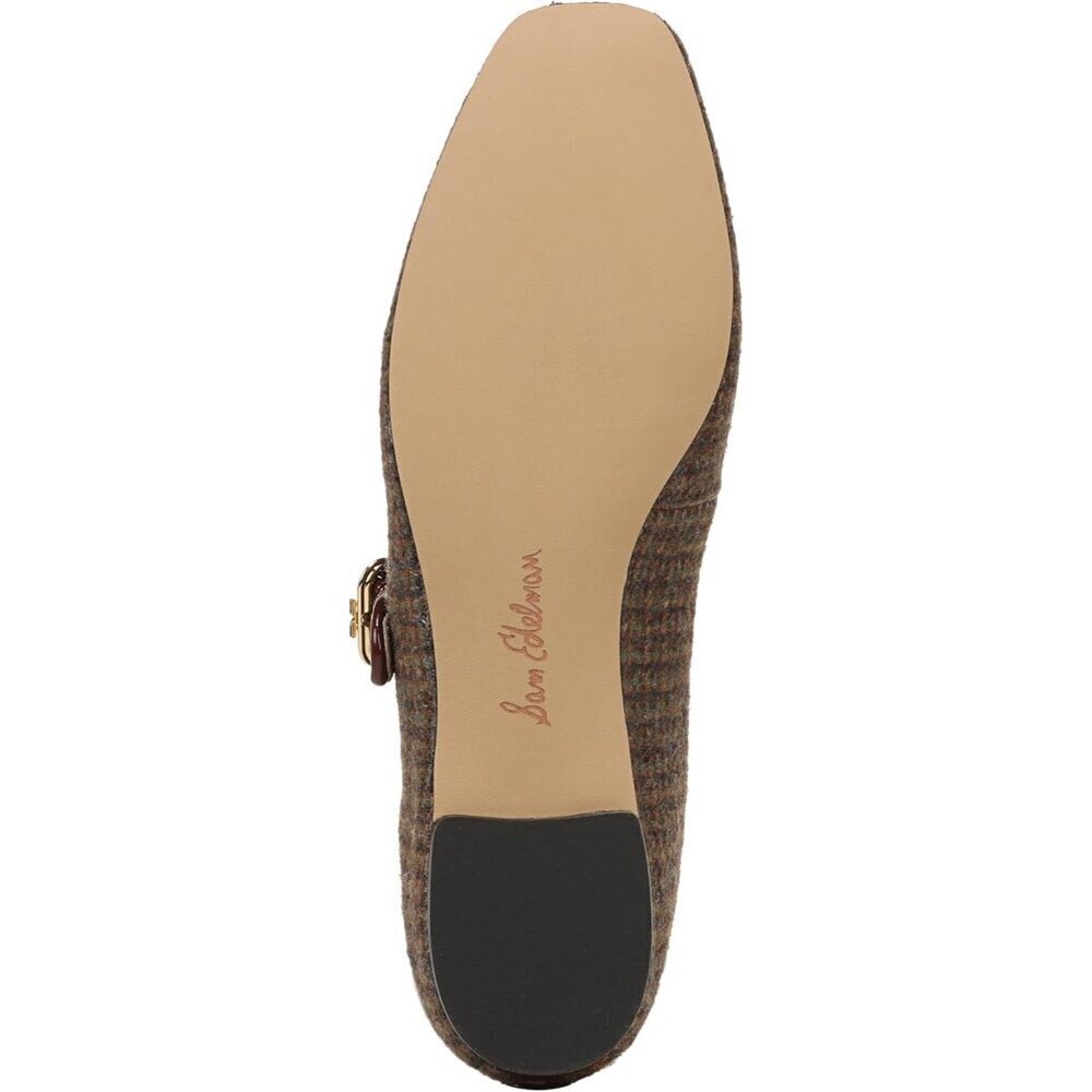 Sam Edelman Womens Brown Plaid Polyester Closed Pointed Toe Ballet Flat Shoes - Picture 4 of 6